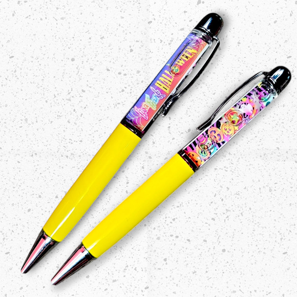 Lisa Frank Halloween Inspired Floaty Pen Pumpkin - Picture 2 of 5